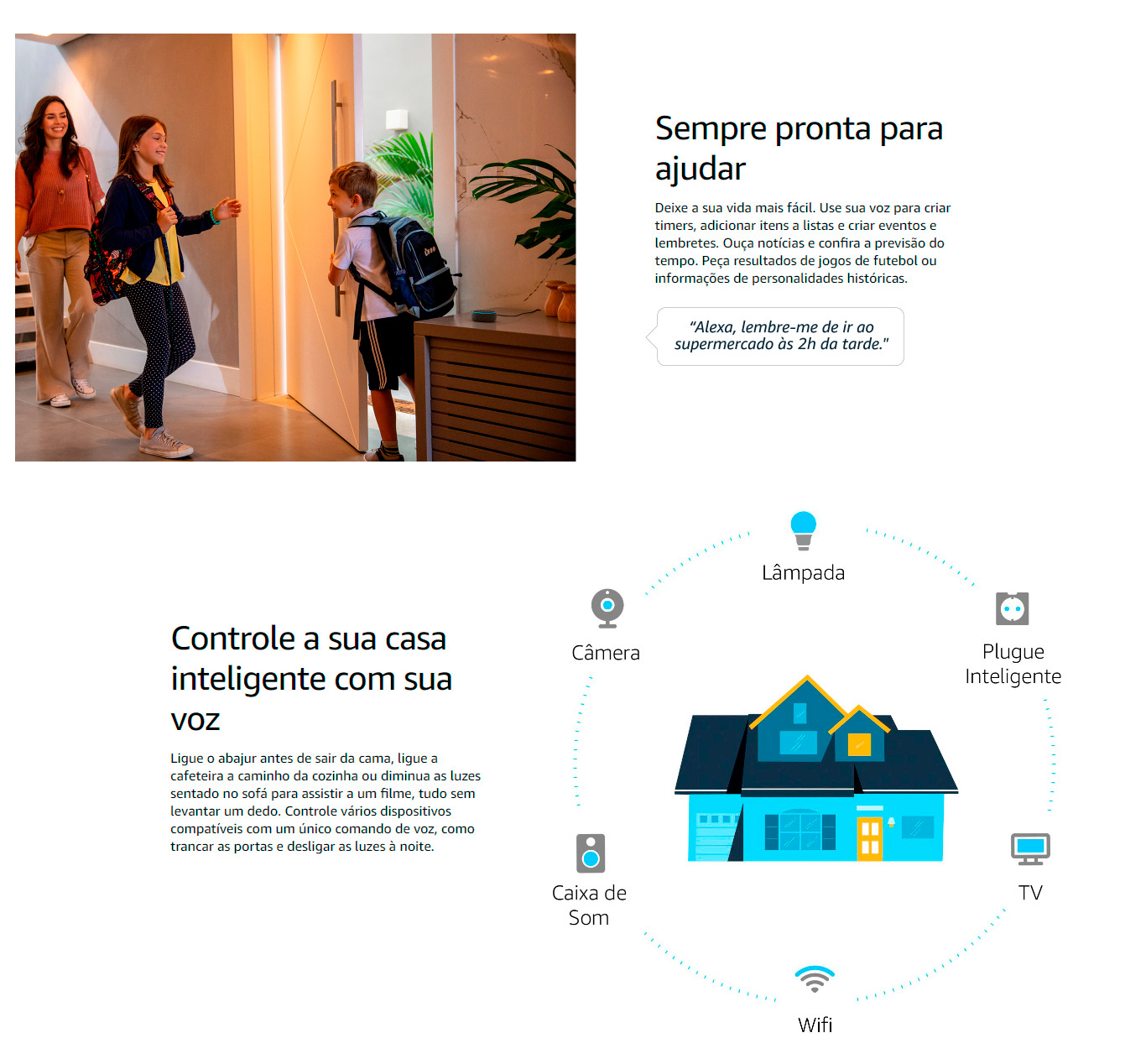 Amazon Echo Dot 3ª Geração Smart Speaker com Alexa - Cinza